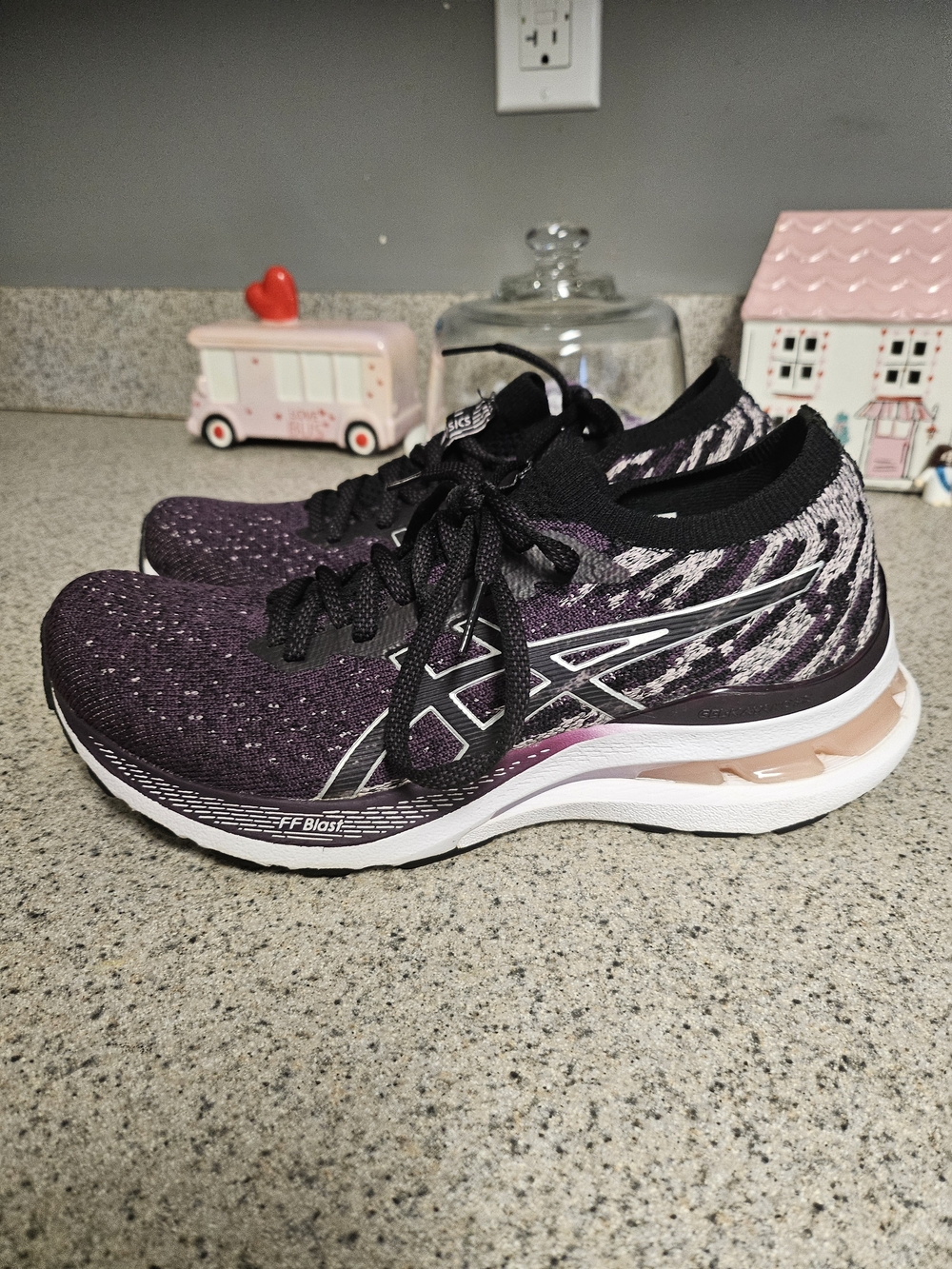 ASICS Women's Purple Knit Running Shoes